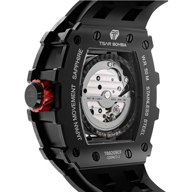Tsar Bomba TB8209CF-01 Herrenuhr Elemental Karbonfaser Automatik 44mm 5ATM