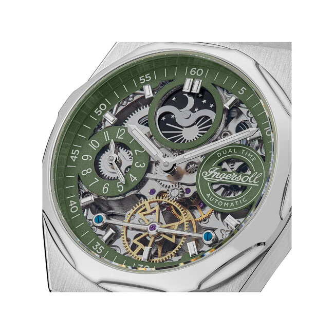 Ingersoll 12905 The Broadway Dual Time Automatik Herrenuhr 43mm 5ATM