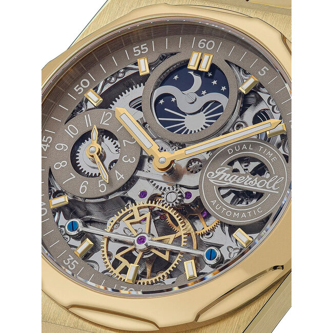 Ingersoll 2902 The Broadway Dual Time Automatik Herrenuhr 43mm 5ATM