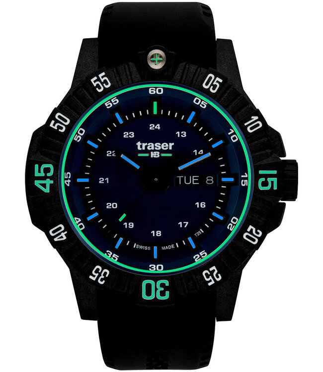 Traser  H3 110725 P99 Q Tactical Blue Herrenuhr 46mm 20ATM
