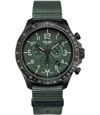 Traser Uhren  H3 109463 P67 Officer Chronograph Green Nato Herrenuhr 46mm 10ATM