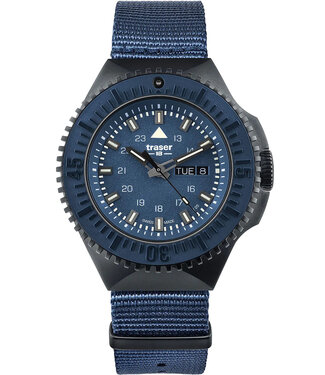 Traser H3 109856 P69 Black Blue Herrenuhr 46mm 20ATM