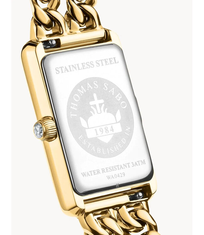 Thomas Sabo   Rechteckig WA0429-291-207 Weiss Gold Damenuhr