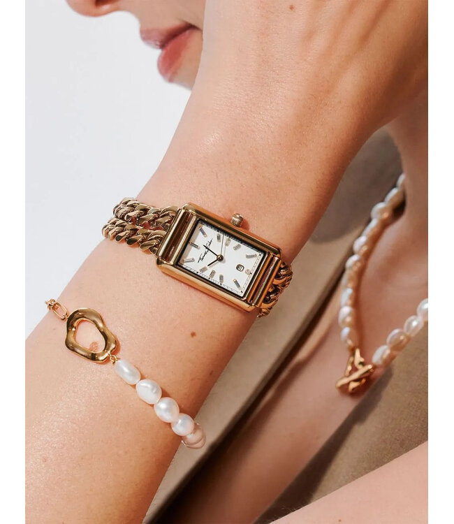 Thomas Sabo   Rechteckig WA0429-291-207 Weiss Gold Damenuhr