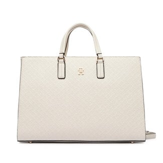 Tommy Hilfiger DAILY SATCHEL MONO  Soft Creme