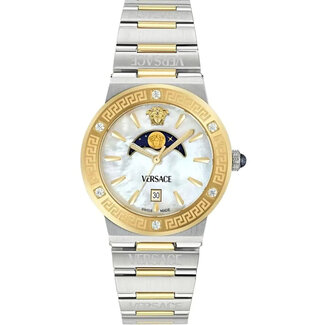 VERSACE VE7G00524 Damenuhr Greca Logo Moonphase Diamonds 38mm 5ATM