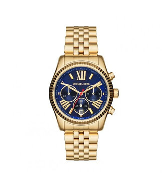 Michael Kors  Lexington MK6206 Damenuhr Chronograph Marineblau Edelstahl