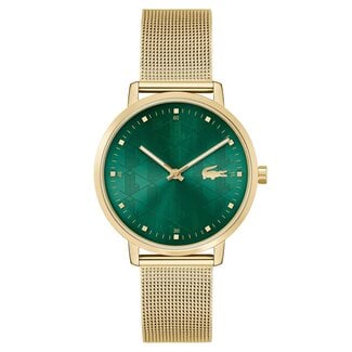 Lacoste Analog Quarzuhr für Damen Kollektion Crocorigin mit Mesh-Edelstahlarmband