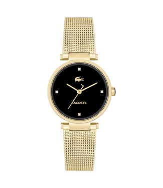 Lacoste Gold Steel Mesh Black Dial Damenuhr – 2001336
