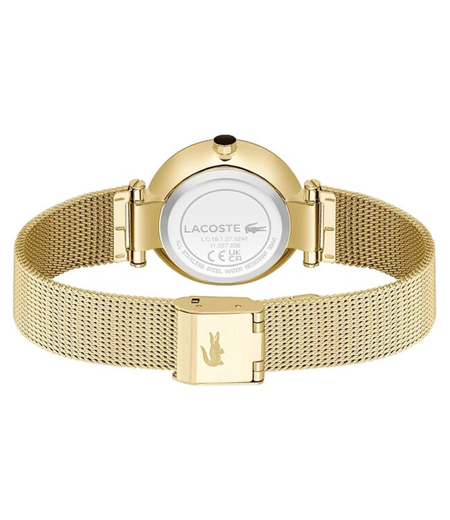 Lacoste Gold Steel Mesh Black Dial Damenuhr – 2001336