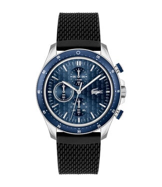 Lacoste  Neoheritage 2011252 Herrenuhr Chronograph Marineblau Silikon