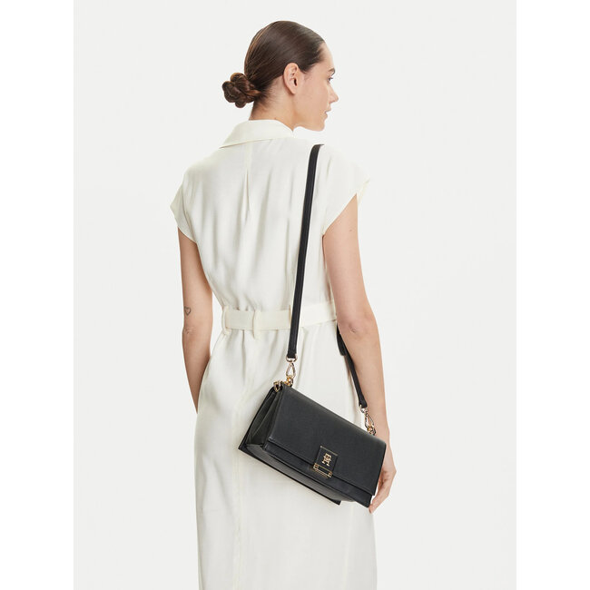 Tommy Hilfiger Handtasche Th Her Med Crossover AW0AW17216 Schwarz