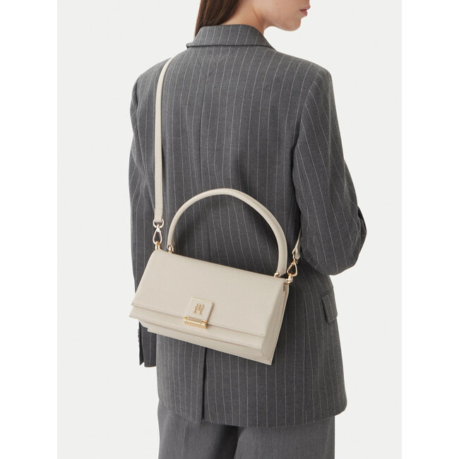 Tommy Hilfiger Handtasche Th Her Med Crossover AW0AW17216 Écru