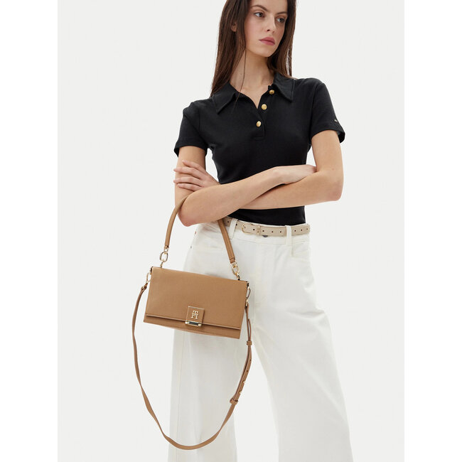 Tommy Hilfiger Handtasche Th Her Med Crossover AW0AW17216 Écru  Braun