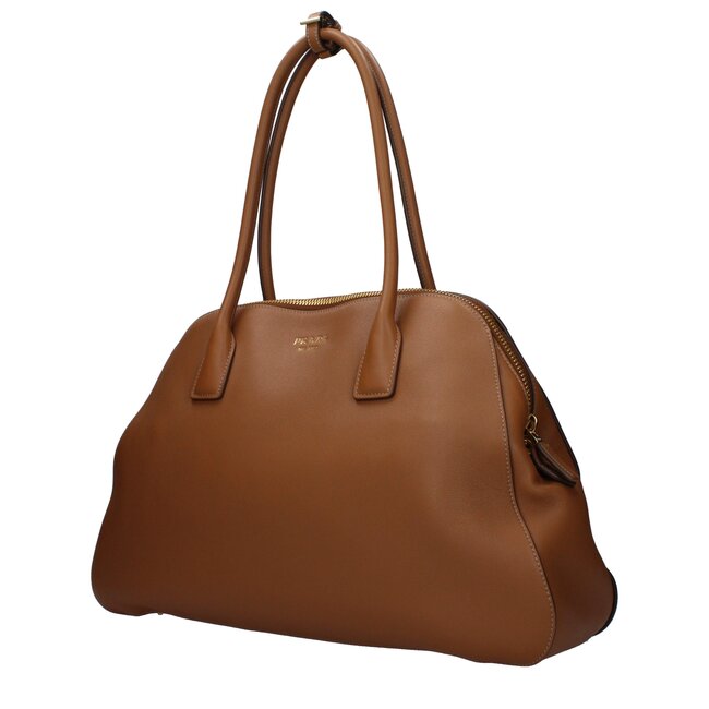 Prada Schultertasche aus braunem Leder