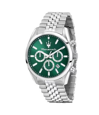 Maserati  Attrazione R8853151023 Herrenuhr Chronograph Grün Edelstahl