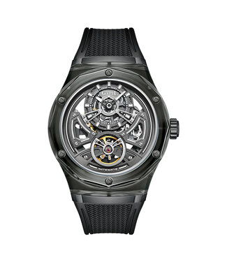 Bonest Gatti  BG5807-A1 K9 Crystal Skeleton Automatik Schwarz Herrenuhr