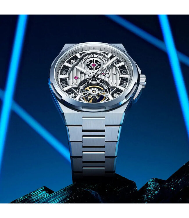 Bonest Gatti  BG8007-S1 Skeleton Automatik Silber Herrenuhr