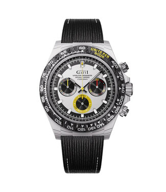 Bonest Gatti  BG9010-L3 Chronograph Automatik Weiss/Silber Herrenuhr