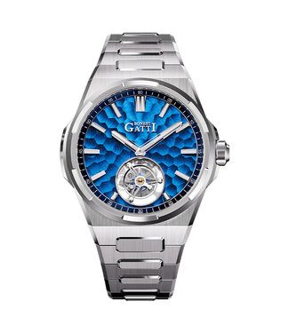 Bonest Gatti  BG7006-S2 Carbon Fiber Tourbillon Automatik Silber Herrenuhr