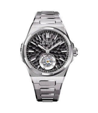 Bonest Gatti  BG7005-S1 Hammered Tourbillon Automatik Schwarz Herrenuhr