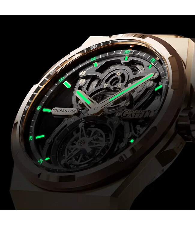 Bonest Gatti   BG7004-S2 Tourbillon Automatik Rosé-Gold Herrenuhr