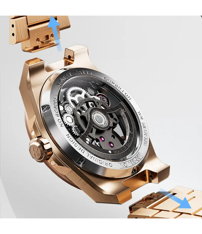 Bonest Gatti   BG7004-S2 Tourbillon Automatik Rosé-Gold Herrenuhr