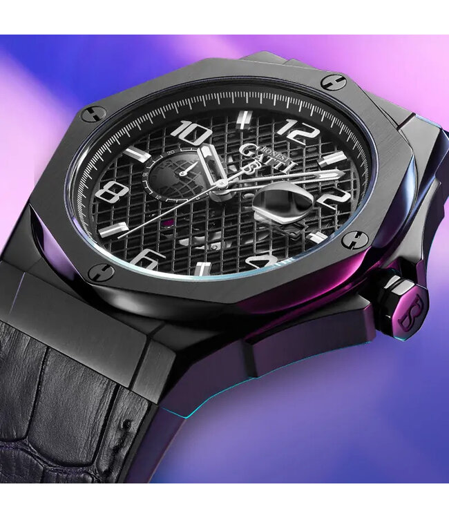 Bonest Gatti  BG8701-B2 Skeleton Automatik Schwarz Herrenuhr