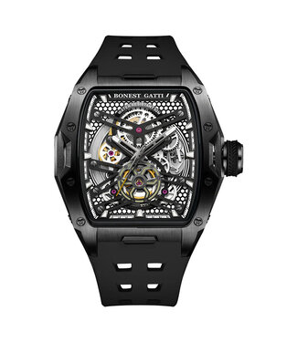Bonest Gatti  BG5502-A1 Tonneau Skeleton Automatik Schwarz Herrenuhr