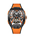 Bonest Gatti  BG9005-R3 Carbon Fiber Tonneau Skeleton Automatik Schwarz/Orange Herrenuhr