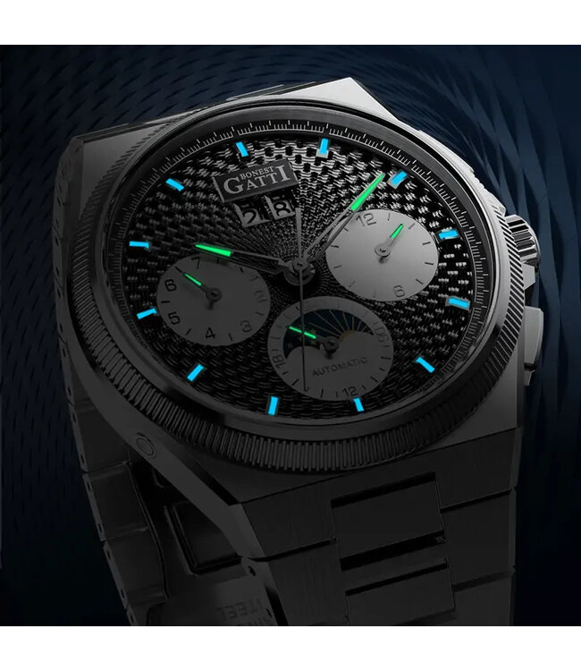 Bonest Gatti  BG8006-S2 Multifunction Automatik Silber Herrenuhr
