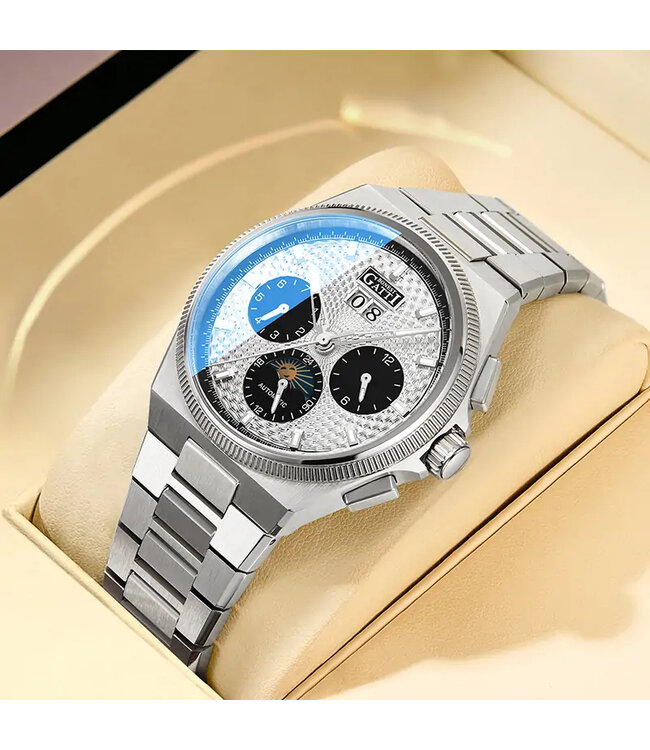 Bonest Gatti  BG8006-S2 Multifunction Automatik Silber Herrenuhr