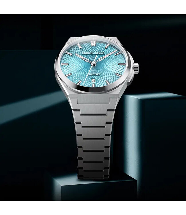 Bonest Gatti  BG8012-S2 Guilloché Business Automatik Silber Herrenuhr