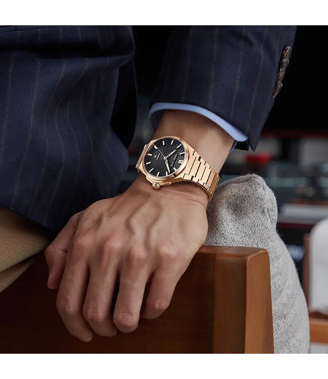 Bonest Gatti  BG8012-S3 Guilloché Business Automatik Rosé-Gold Herrenuhr