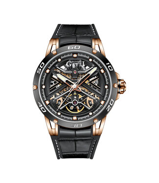Bonest Gatti  BG4601-B2 Classic Round Automatik Schwarz/Rosé-Gold Herrenuhr