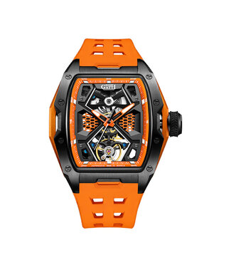 Bonest Gatti  BG5501-A2 Tonneau Skeleton Automatik Schwarz/Orange Herrenuhr