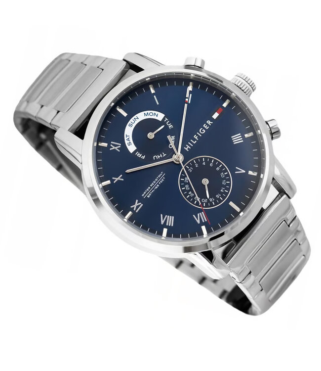 Tommy Hilfiger  Kane 1710401 Dunkelblau Silber Herrenuhr