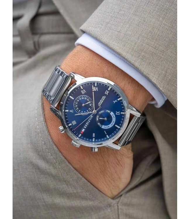 Tommy Hilfiger  Kane 1710401 Dunkelblau Silber Herrenuhr