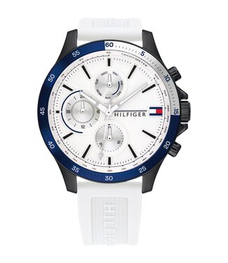 Tommy Hilfiger  Bank 1791723 Weiss Schwarz Herrenuhr