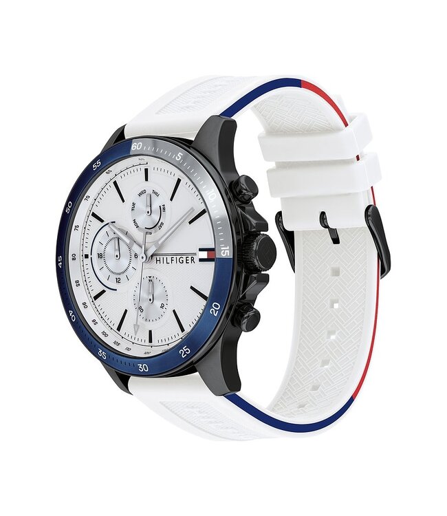 Tommy Hilfiger   Bank 1791723 Weiss Schwarz Herrenuhr
