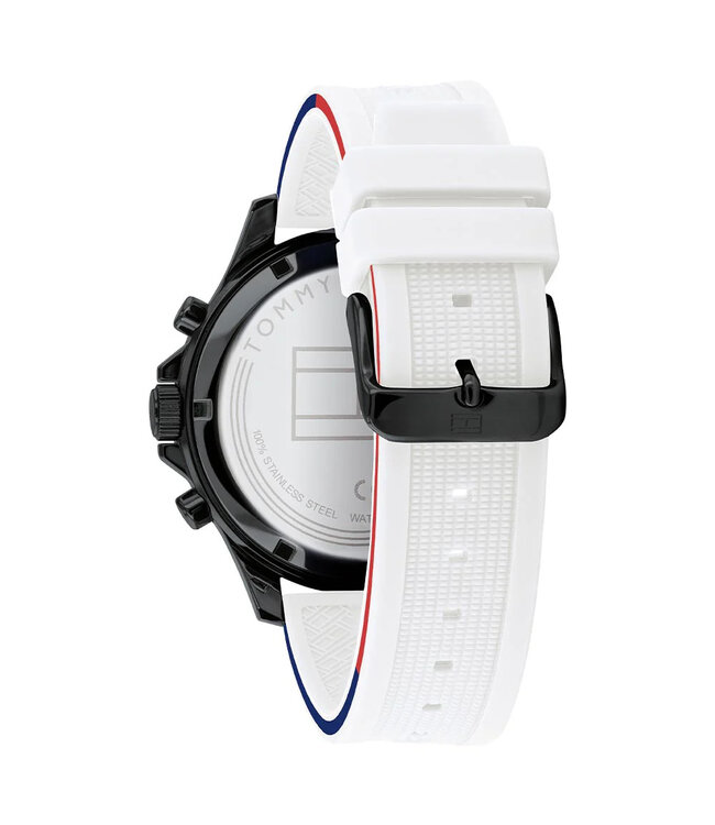 Tommy Hilfiger   Bank 1791723 Weiss Schwarz Herrenuhr