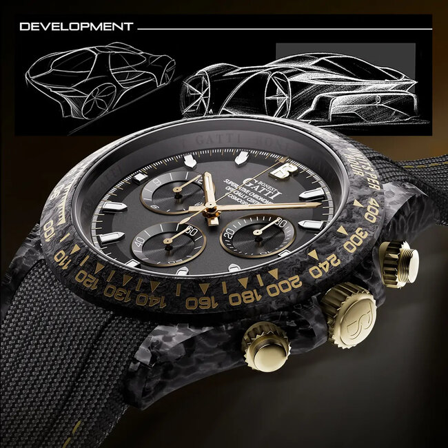 Bonest Gatti BG9010-L1 Herrenuhr Carbon