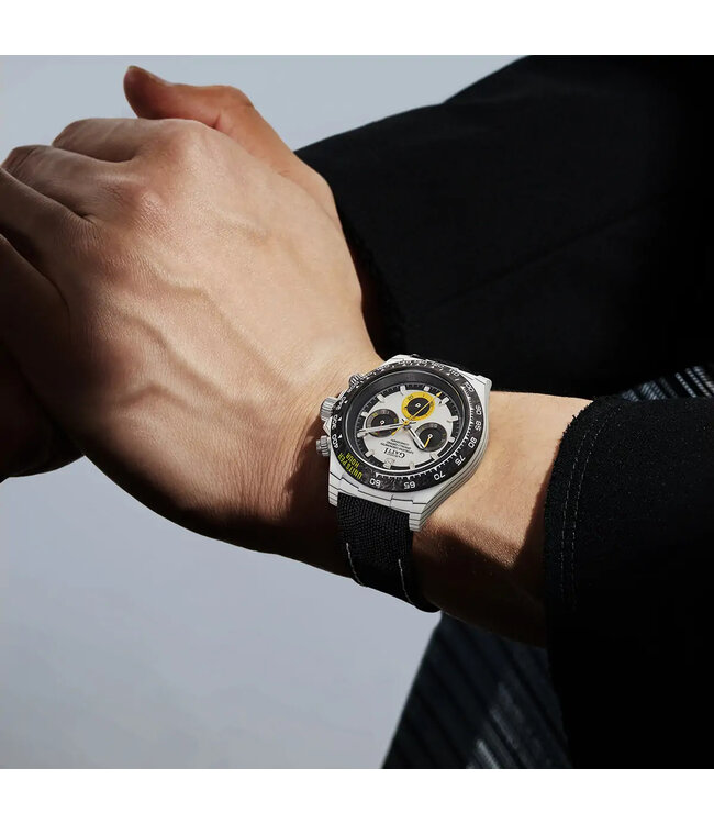 Bonest Gatti  BG9010-L3 Chronograph Automatik Weiss/Silber Herrenuhr