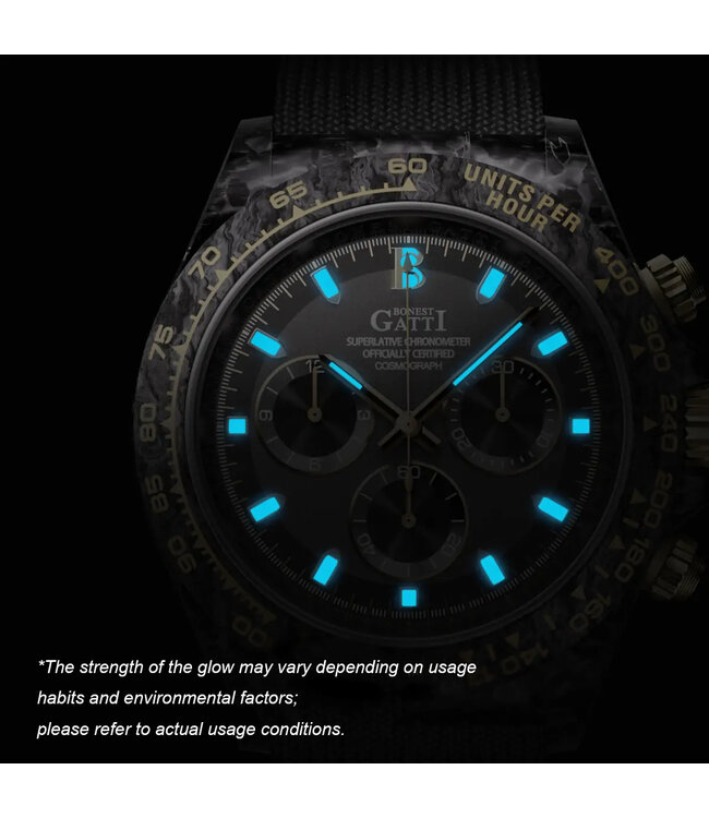 Bonest Gatti  BG9010-L3 Chronograph Automatik Weiss/Silber Herrenuhr