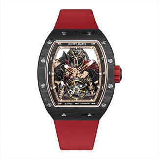 Bonest Gatti BG9009-R3 Herrenuhr Red Carbon Fiber