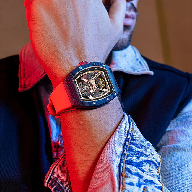 Bonest Gatti  BG9009-R3 Herrenuhr Red Carbon Fiber