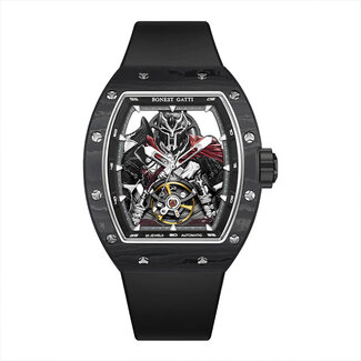Bonest Gatti BG9009-R2  Herrenuhr Black Carbon Fiber