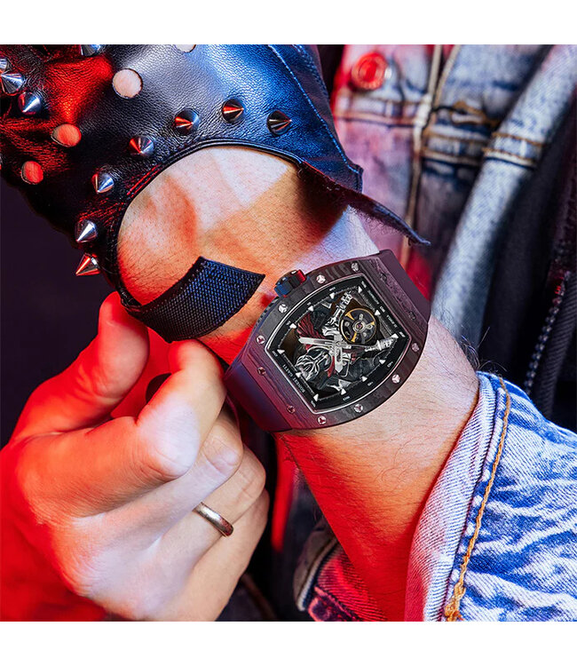 Bonest Gatti  BG9009-R2   Herrenuhr Black Carbon Fiber