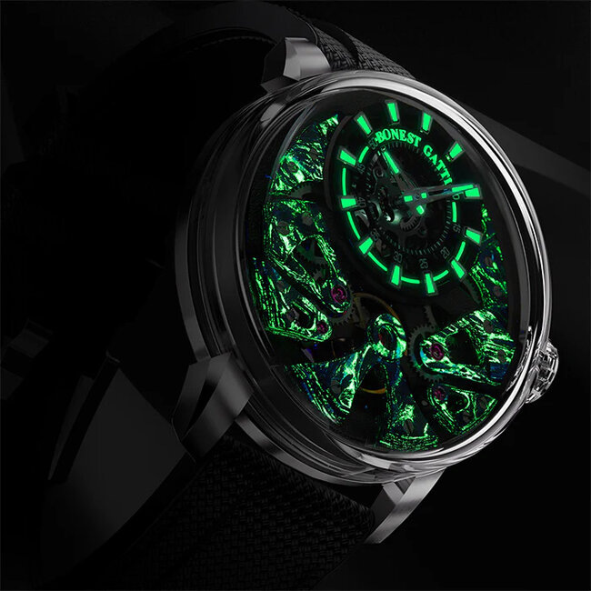 Bonest Gatti BG4002-R2 Herrenuhr Black Exoskeleton