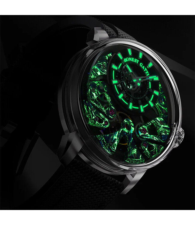 Bonest Gatti  BG4002-R2 Carbon Fiber Automatik Silber Herrenuhr